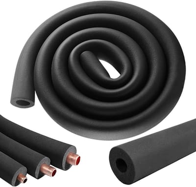 Zelfklevende Schuimrubber Isolatiebuis voor Verwarming en Waterleidingen (Zwart)