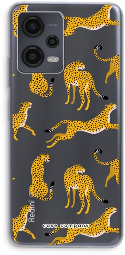 Case Company® - Hoesje geschikt voor Xiaomi Redmi Note 12 hoesje - Luipaard - Soft Cover Telefoonhoesje - Bescherming aan alle Kanten en Schermrand