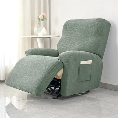 Split Jacquard Relaxfauteuil Bankhoes Lazy Boy Elastische Fauteuilhoes Relax Anti-Kat Krab Enkele Lounge Bankhoezen