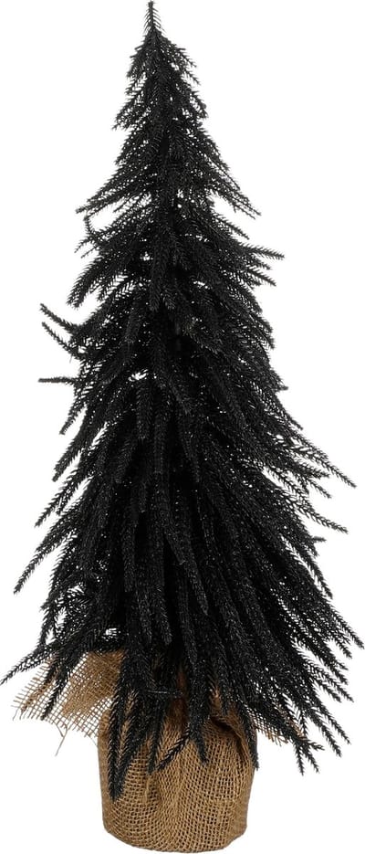 X-mas tree with burlap black TIPS 376 - h60xd32cm