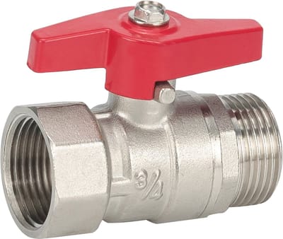 Kogelkraan Wiesbaden met vlinderhandgreep Draad 3/4F X 3/4M