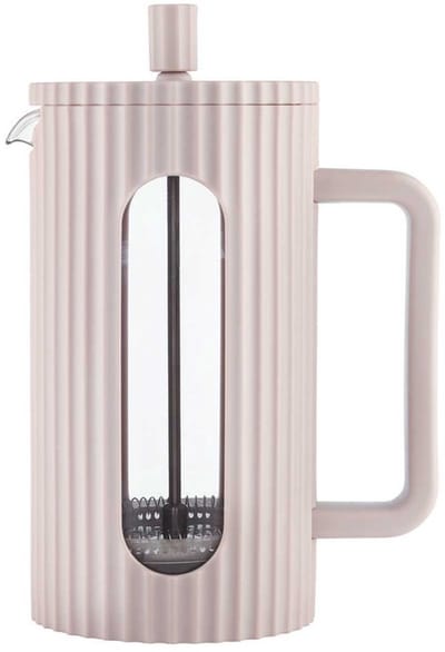 Klausberg KB7754 - Koffie- en Theezetter met Pers - 1 Liter - Beige - RVS Filter en Boorosilicaat Glas - Geschikt voor Koffie, Thee en Kruiden