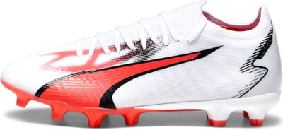Puma Ultra Match Comfortabele Ag Fg Duurzame Voetbalschoenen Heren Voetbalschoenen Wit Oranje 107347-01 40.5