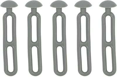 ProPlus Trapspanners - Rubberen knoop - 10,5 cm - Grijs - Set van 5