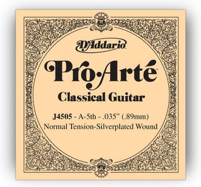 D'Addario J4505 A5 Pro Arte enkele snaar Normal Tension 035/J45 - Enkele snaar voor gitaar