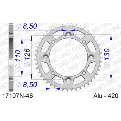 Tandwiel Afam 420 46 dents