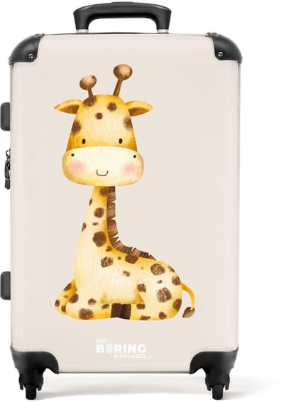 NoBoringSuitcases.com® - Baby koffer giraf - Reiskoffer groot - 20 kg bagage