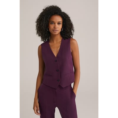 WE Fashion Gilet Aubergine Taglia: 34 | Gilet Outlet | Donna