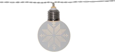Star Trading Batterijgevoede kerstverlichtingsketting 'Ornament' met decoratieve LED-ornamenten, warm wit, L 180cm