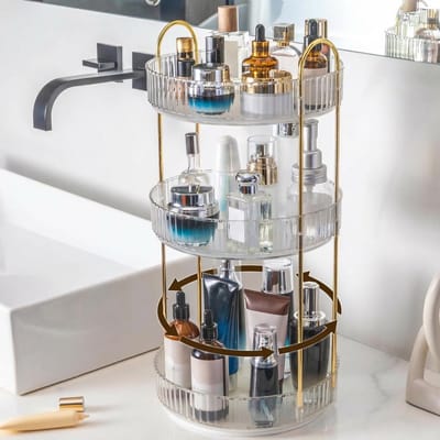 Dailygoods- Makeup Organizer 360° Draaibaar - Cosmetica Organiser - Make-up Organizer - Dresser - Badkamer - Stevig en Duurzaam