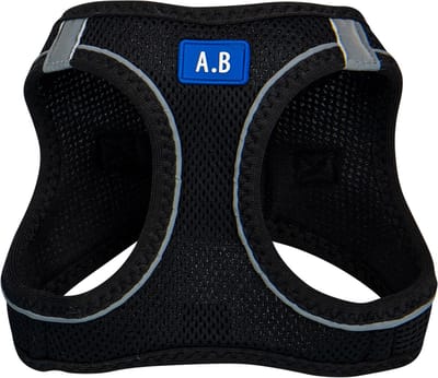 Animal Boulevard Ab32235 - Hals- En Leibanden - Hond - Ab Air-mesh Comfortharnas Zwart-xxxs 1,5-3kg - Maat: Xxxs 1,5-3kg