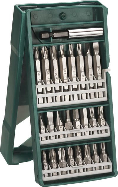 Bosch Accessories Promoline 2607019676 Bitset 25-delig Plat, Kruiskop Phillips, Kruiskop Pozidriv, Inbus, Binnen-zesrond (TX)