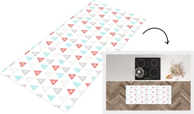 Keukenloper - Loper keuken - Jongens - Design - Driehoek - 120x50 cm - Keukenloper vinyl