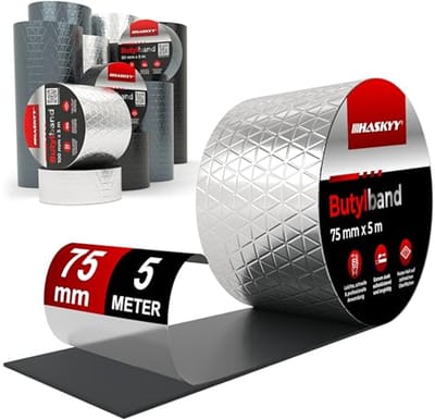 Waterdichte butylband 7,5 cm x 5 m - Zelfklevend, UV-bestendig en verouderingsbestendig