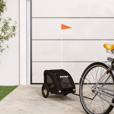 vidaXL - Hondenfietstrailer - oxford - stof - en - ijzer - zwart