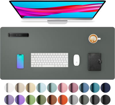 StayPowered Bureauonderlegger - Luxe & Beschermend Voor Elke Werkplek - Waterdicht PU-Leer - Antislip Suède - 91x43 cm - Muismat & Laptoppad - Eenvoudig te Reinigen - Modern Design - Jungle Groen - Levering Sneller dan Aangegeven!