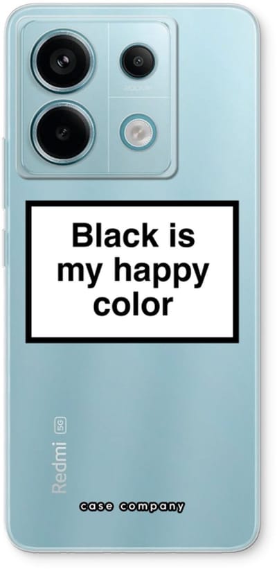Case Company® - Hoesje geschikt voor Xiaomi Poco X6 hoesje - Black is my happy color - Soft Cover Telefoonhoesje - Bescherming aan alle Kanten en Schermrand