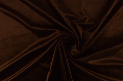 35 meter stretch fluweel - Bruin - 93% polyester - 7% elastaan