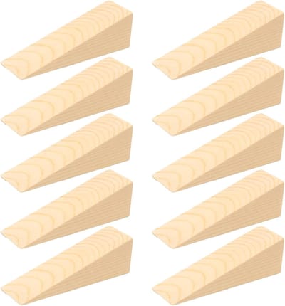 10 stuks houten deurstopper deurwiggen binnenshuis antislip driehoek houtblok beveiliging deurstoppers voor thuis keuken