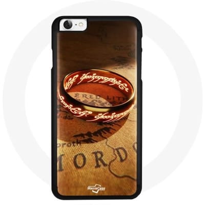 Coque pour Iphone 7 - Le Seigneur des anneaux - Les Anneaux de pouvoir - Noir - Plastique - Mixte