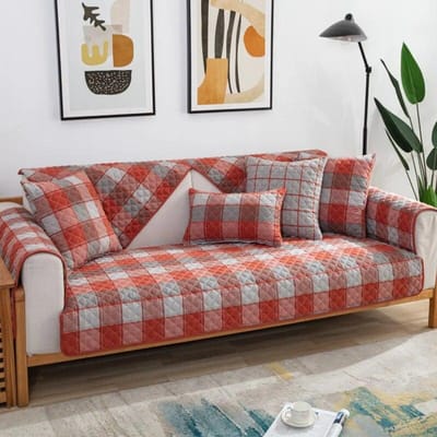 Moderne eenvoudige bankhoes katoen antislip woonkamer bank kussen stof stofdicht meubelbescherming kussen universeel 70x70cm