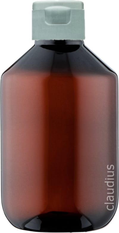 Lege Plastic Fles Apothekersfles 200 ml PET Amber bruin - met witte klepdop - set van 10 stuks - navulbaar - leeg