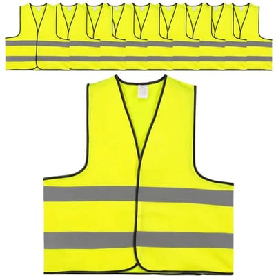 Geel veiligheidshesje | 10 stuks