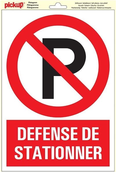 Pickup STICKER Pictogram 23x33 cm - Defense de stationner