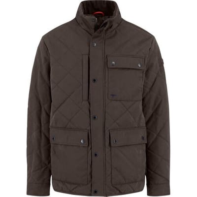 Fynch-Hatton Quilted Diamond Texture Fieldjacket Dark Chocolate / male