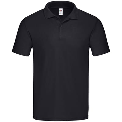 Fruit of the Loom Heren Origineel Polo Shirt (Zwart)