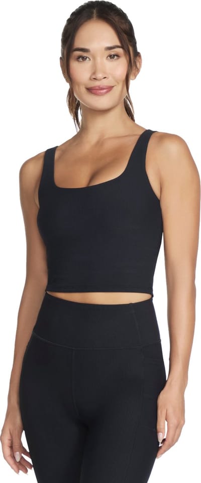 Skechers Go Flex Rib Longline Bra, Vrouwen, Zwart, Sport Beha, maat: XS