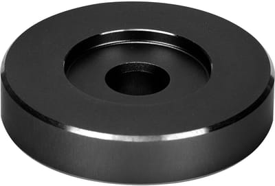Dailygoods - Platenspeler adapter - 45 RPM adapter - draaitafel accessoires - grote gat conversieblad - zwarte klem adapter