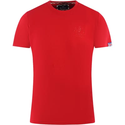 Aquascutum London Tonal Aldis Logo Red T-Shirt