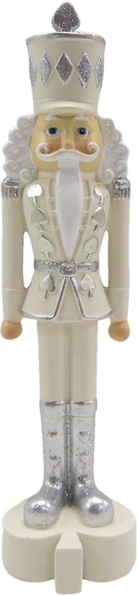 Clayre & Eef Beeld Notenkraker 17 cm Beige Zilverkleurig Kunststof