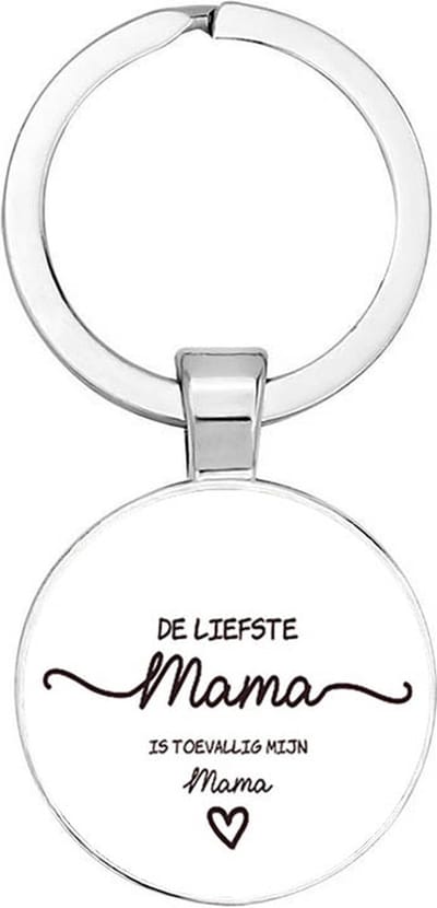 Akyol - De liefste mama Sleutelhanger - liefde - de liefste moeder - valentijnsdag - relatie - degene waarvan je houdt - cadeautje voor vriend of vriendin - verjaardagscadeau - cadeau - kado - gift - geschenk - verrassing - 2,5 x 2,5 CM