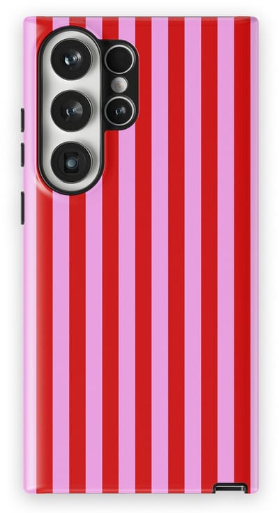 DripCase Gestreept Hoesje Samsung Galaxy S23 Ultra | Backcover met Mag | Stripes Motief | Trendy Case Samsung Galaxy S23 Ultra met Strepen Candy Stripes