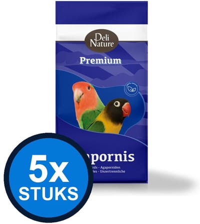 5x Deli Nature - Premium agapornide 1kg - Vogelvoer - 1 kg