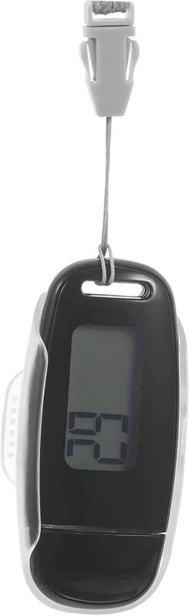 Stappenteller - Pedometer Fitness Tracker - Wandelen Fitness - USB Oplaadbaar Verlicht Scherm - 7.5cm Compact Formaat - Zwart