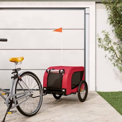 Hondenfietskar - Huisdierkar Fietsaanhanger - Comfortabel Vervoer - Waterafstotende Stof - Niet gespecificeerd - Rood en Zwart