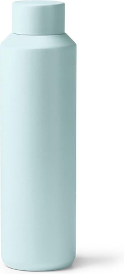 Zacht Groen Dubbelwandige thermosfles met behuizing van gerecycled 304 roestvrijstaal. Inhoud: 600 ml. Presentatie in een eco-designdoos.