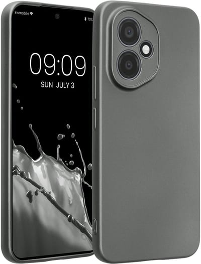 kwmobile metallic telefoonhoesje van TPU - geschikt voor HONOR 400 - Flexible case voor smartphone - In metallic grijs