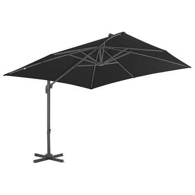 vidaXL - Zweefparasol - met - aluminium - paal - 300x300 - cm - antracietkleurig