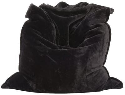 Sit On It Zitzak - Zwart - Imitatiebont - Modern en Elegant - Ruimtebesparend - Hoogwaardig Comfort