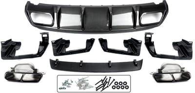 Achterbumper Diffuser Lip - Carbon Look - Voor Mercedes A-Klasse W176 A200/A45 AMG (2013-2018) - Auto Accessoires