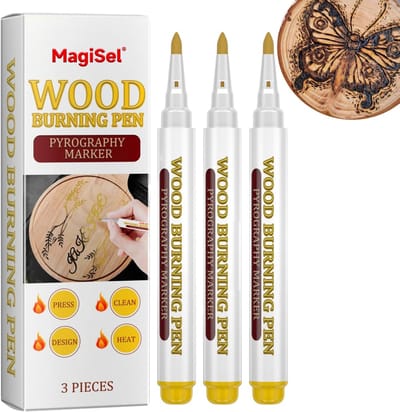 Houtbrand Markers - Houtgravure Pennen - Ambachtelijk Decoreren - Veilige Werking - 3 Stuks