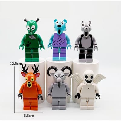 Les 6 pièces 99 Nuits dans la Forêt Figurines Figurines Figurine Hibou Chèvre Loup Cerf 99 Nuits dans la Forêt Figurine Jouet en Plastique Cadeau black