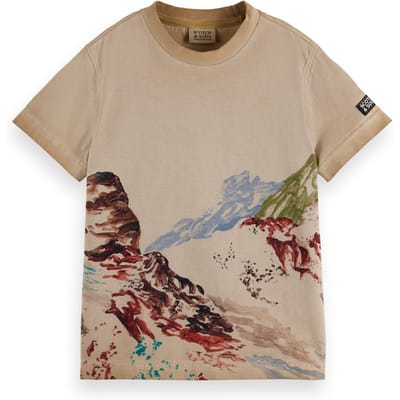 Scotch & Soda Boys Relaxed-fit T-shirt With Placed Artwork Tannin Taglia: 10 | T-shirt Outlet | kids | Bianco