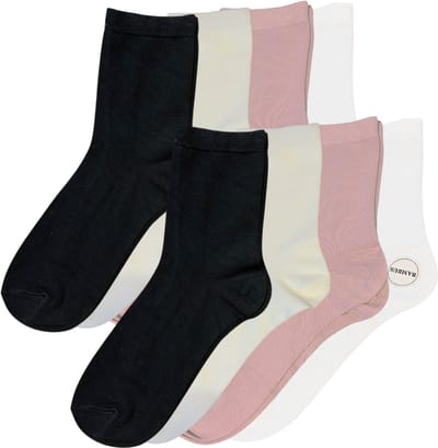 green-goose® Bamboe Dames Sokken - Maat 39-42 - 8 Paar - Zwart, Grijs, Blauw - 85% Bamboe - Zacht, Admenend en Duurzaaam!