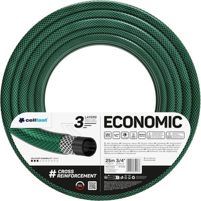 Economische 3-laags Tuinslang 19mm - 25 Meter - Sterk en Flexibel