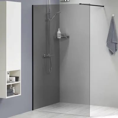 Sealskin Inloopdouche Mix&match 118x200cm - Mat Zwart Profiel - 8 Mm Grijs Glas